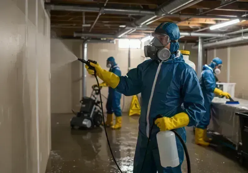 Basement Sanitization and Antimicrobial Treatment process in Lakehurst, NJ